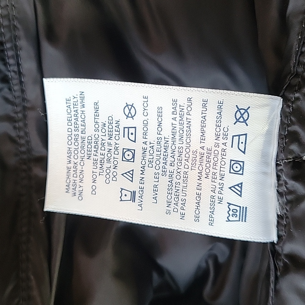 Land's End Down Button Short Sleeve Puffer Coat XS Excellent Condition Pockets - Picture 4 of 12